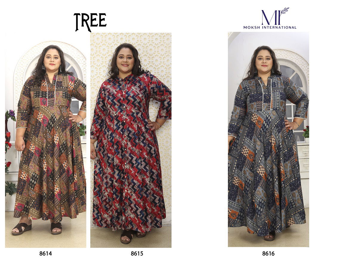 Tree Vol 1 By Moksh Printed Designer Kurtis Catalog
