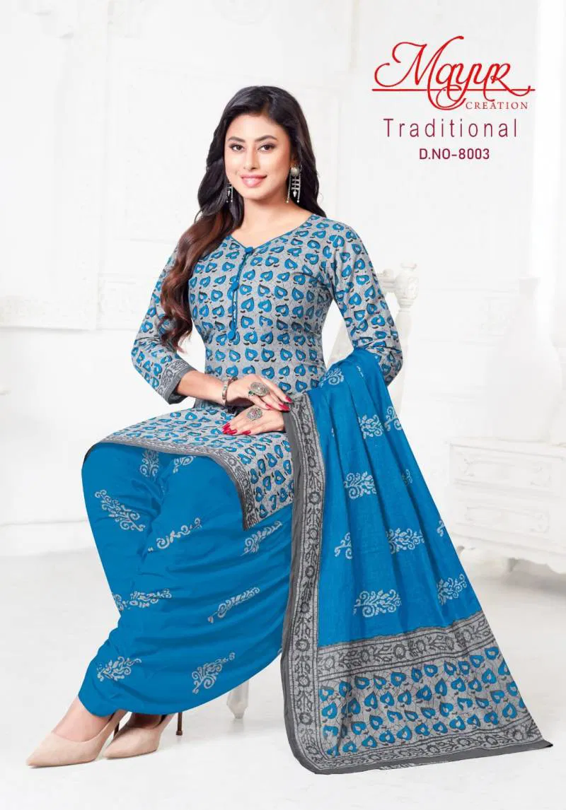 Traditional Vol 8 By Mayur Cotton Printed Dress Material Orders In India
