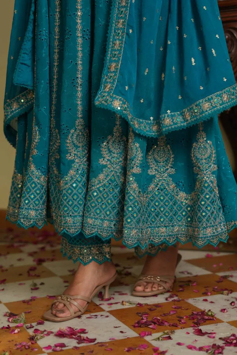 Tanyaa P 302 Georgette Chinon Anarkali Kurti Bottom With Dupatta Wholesale Online