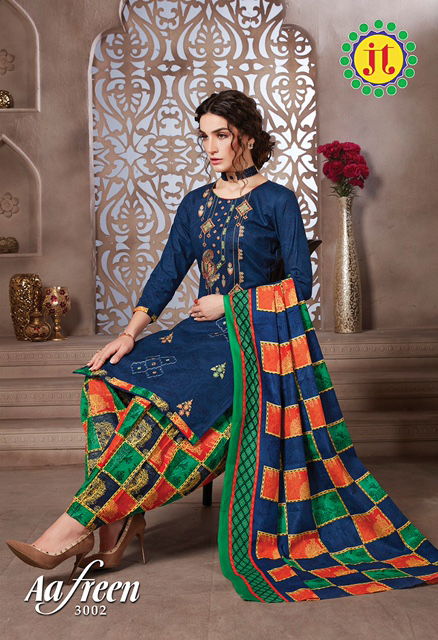 Jt Afreen 3 Latest Fancy Designer Regular Casual Wear Printed Cotton Dress Material Collection
