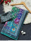 Tew Vol 1 Roman Silk With Ajarakh Print Saree