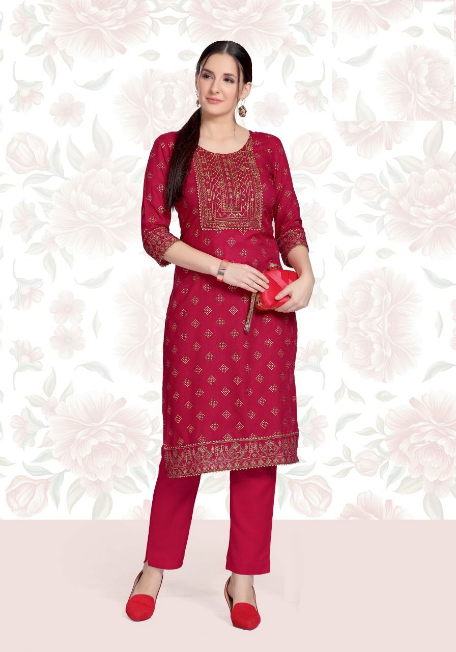 Suryajyoti Tara 1 Latest Fancy Ethnic Wear Designer Kurti With Pant Collection