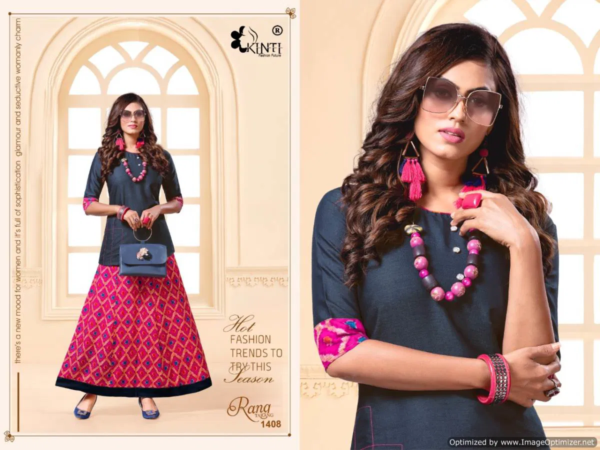 Kinti Rang Tarang Vol 14 Latest Collection Of Ladies Top With Beautiful Stylish Skirt 
