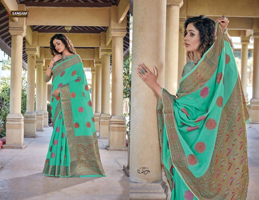 Sangam Gautami Latest Fancy Designer Festive Wear Cotton Handloom Sarees Collection
