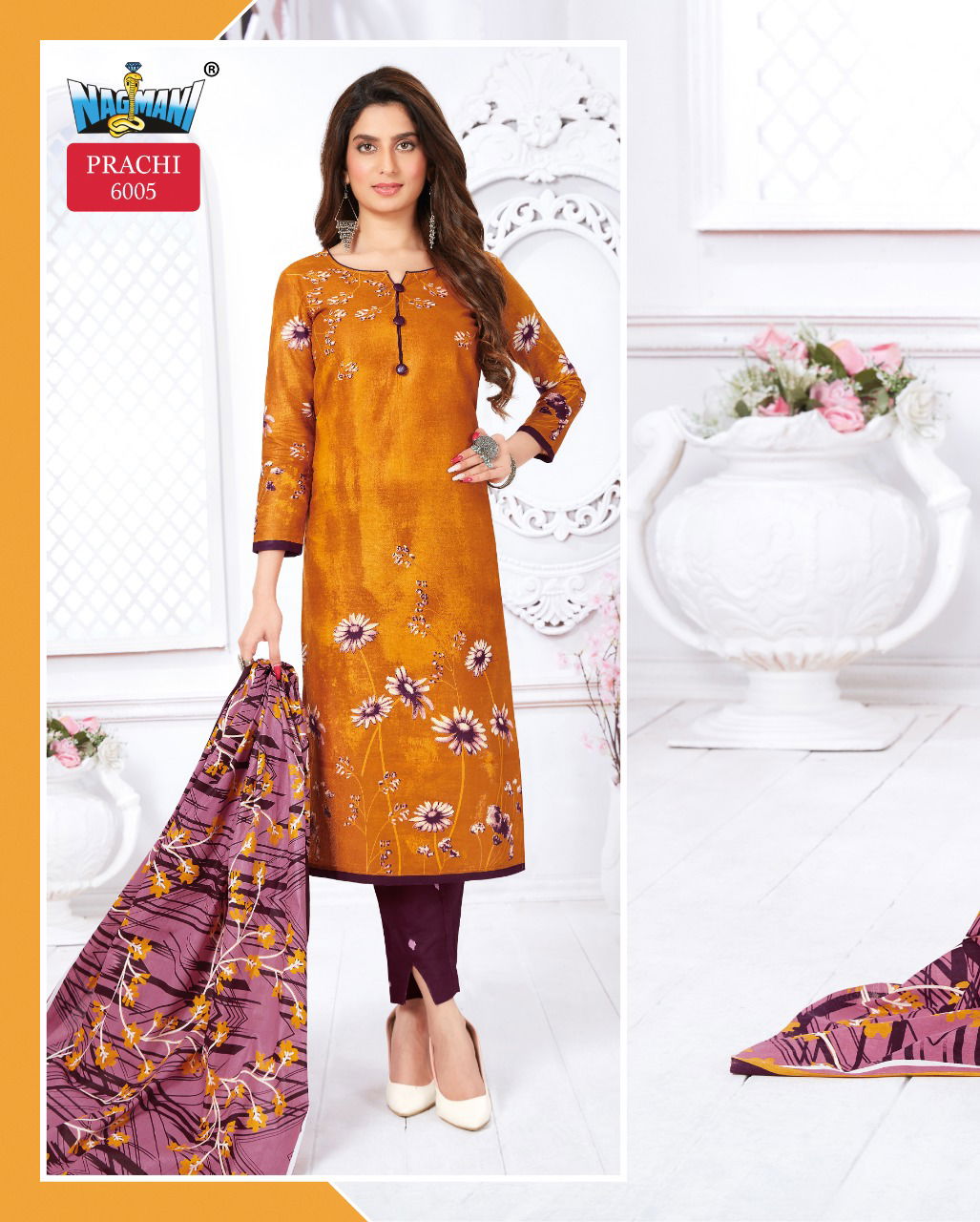 Nagmani Prachi Vol 6 Latest Pure Cotton Printed Daily Wear Dress Material Collection 