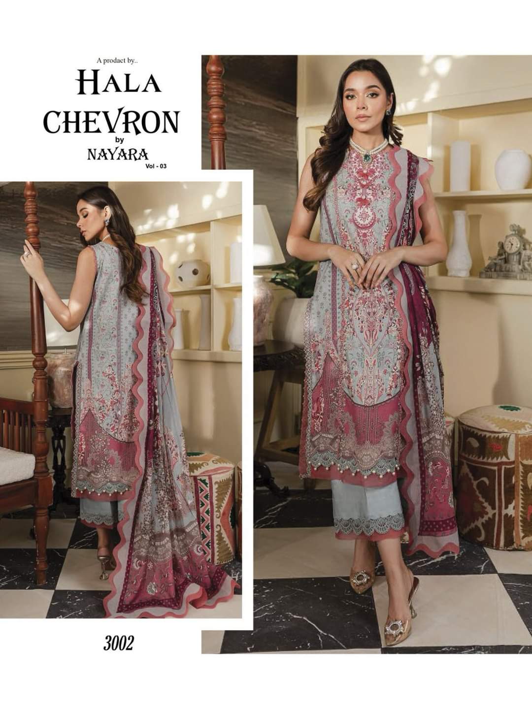 Chevron By Nayra Vol 3 Cotton Pakistani Dress Material Catalog