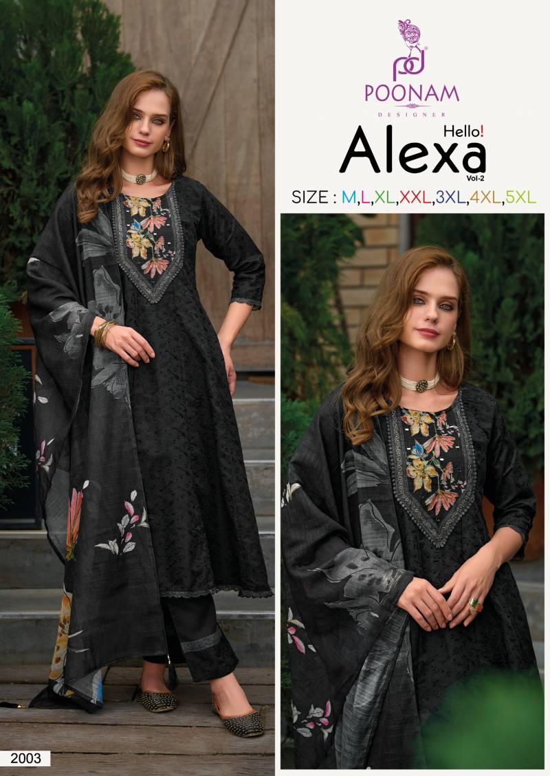 Hello Alexa Vol 2 By Poonam Anarkali Digital Printed Kurti Bottom With Dupatta Online Wholesale