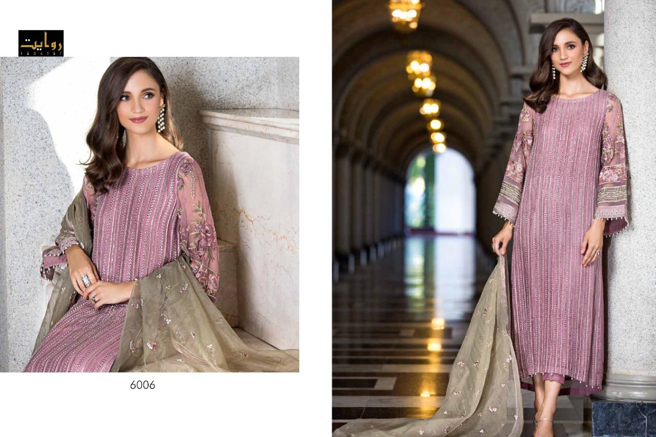 Rawayat Chimmer Vol 2 Latest Designer Faux Georgette With Heavy Embroidery Worked Pakistani Salwar Suits Collection