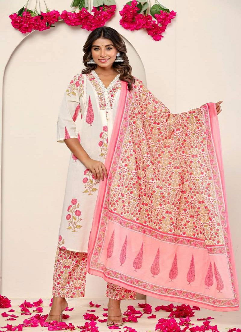 Tanyaa P 207 Cotton Wholesale Kurti With Bottom Dupatta Suppliers In Mumbai
