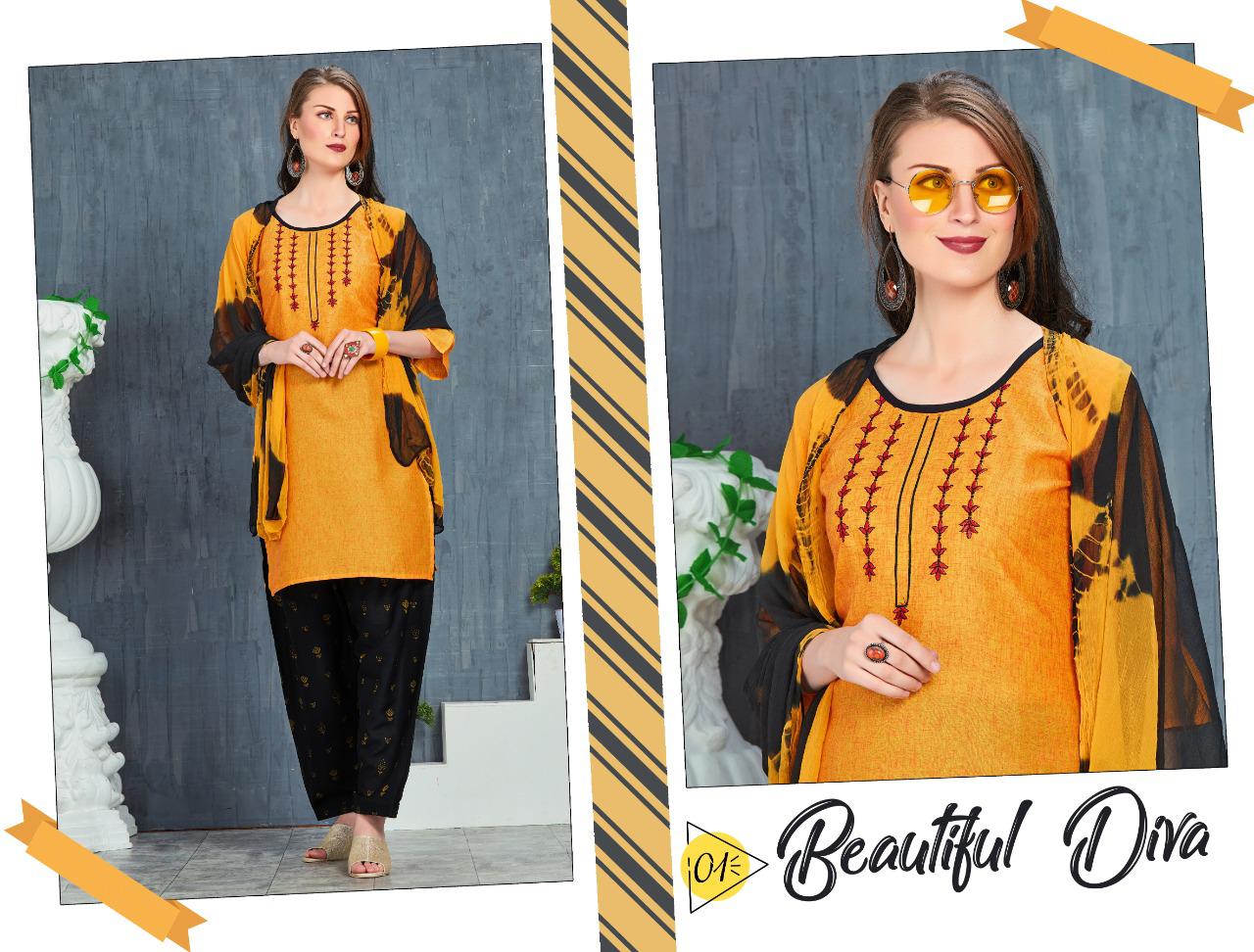 Trendy Florence New Collection Daily Wear Readymade Cotton Rayon Salwar Kameez Collection