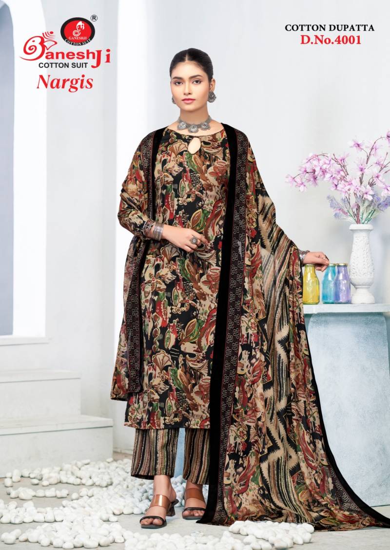 Nargis Vol 04 By Ganeshji Printed Cotton Dress Material Bulk Orders In India