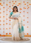 Sc Onam Linen Cotton Woven Crafted With Paisley Printed Saree Wholesale Price