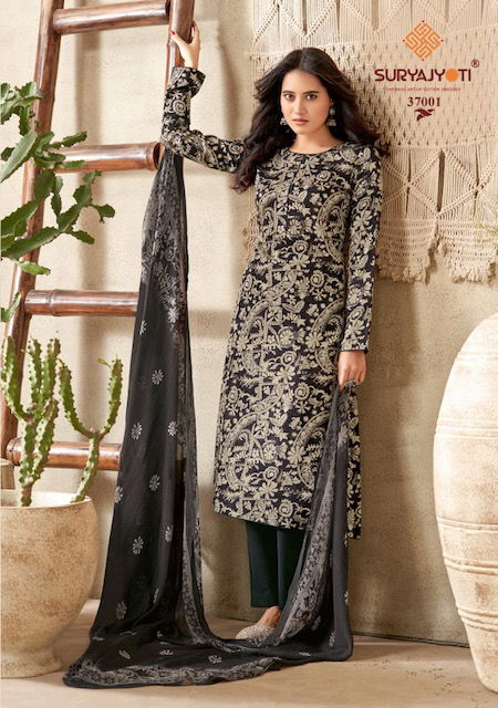 Suryajyoti Naishaa Vol 37 Jam Satin Cotton Dress Material Catalog
