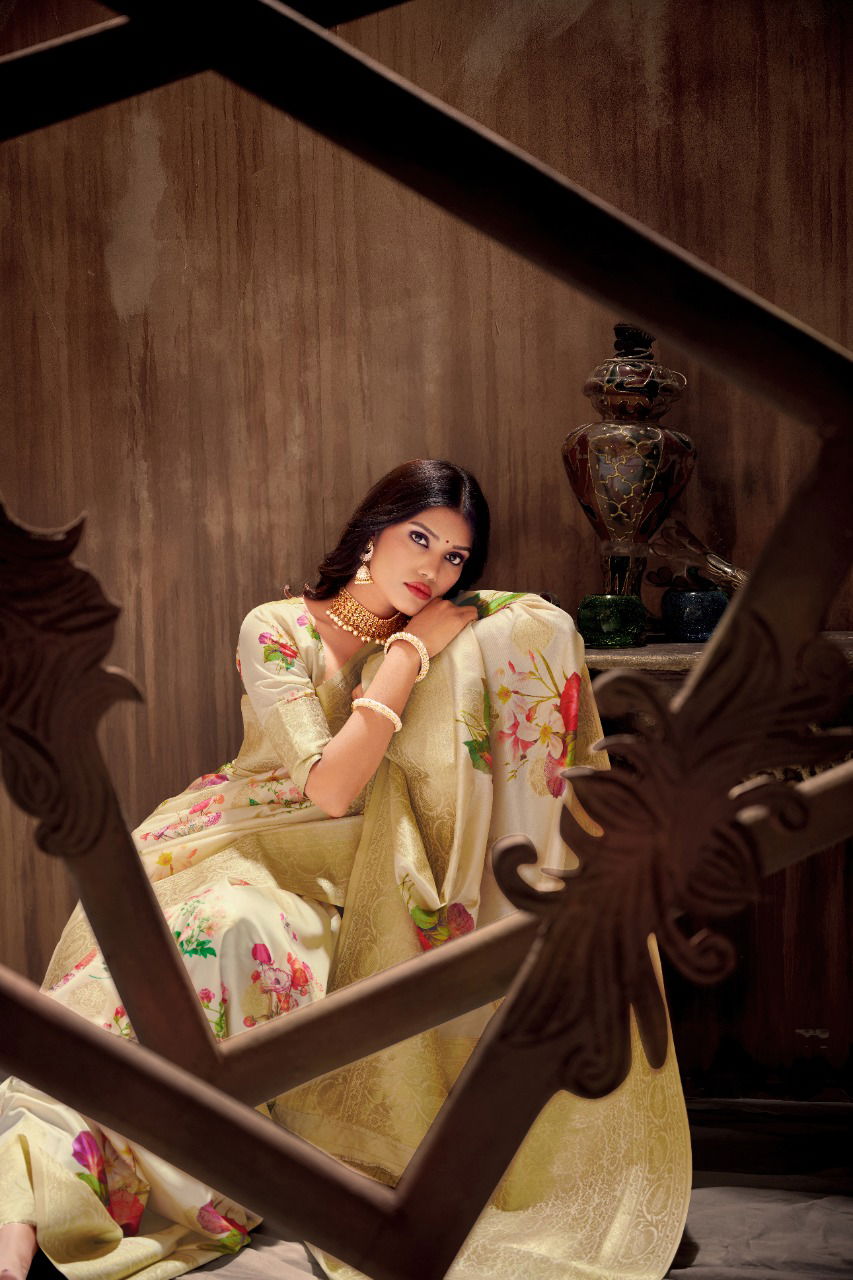 Rajyog Anjali Latest Designer Fancy Festive Wear Silk Digital Printed Silk Sarees Collection
