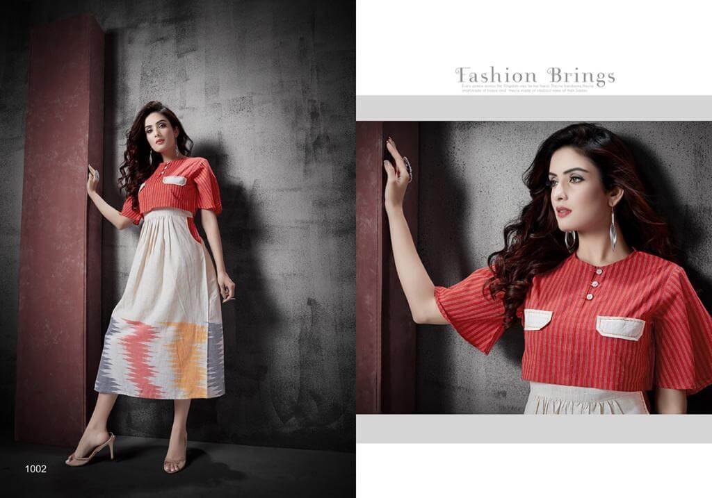 Vitamin Zoya Latest Fancy Party Wear  Handloom Cotton Printed Kurtis Collection
