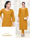 Freedom By Tunic House Viscous Rayon Chikanakari Wholesale Kurtis Suppliers In Mumbai