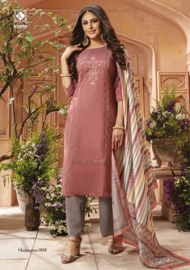 Kiana Shamma Designer Festive Wear Heavy Maslin With Hand Work Readymade Collection
