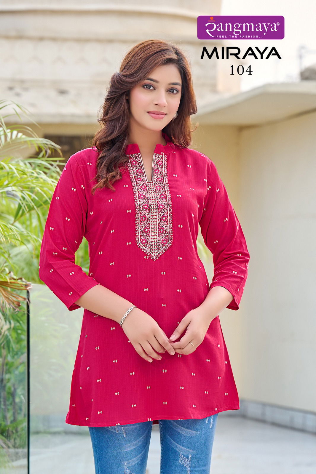 Miraya By Rangmaya Rayon Tunic Ladies Top Wholesale Market In Surat