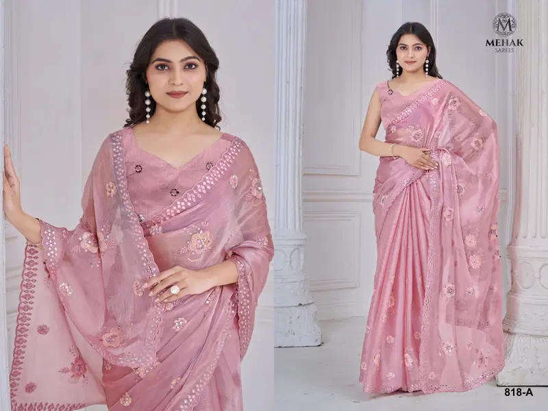 Mehek 818 A To D Silk Organza Party Wear Saree Exporters In India