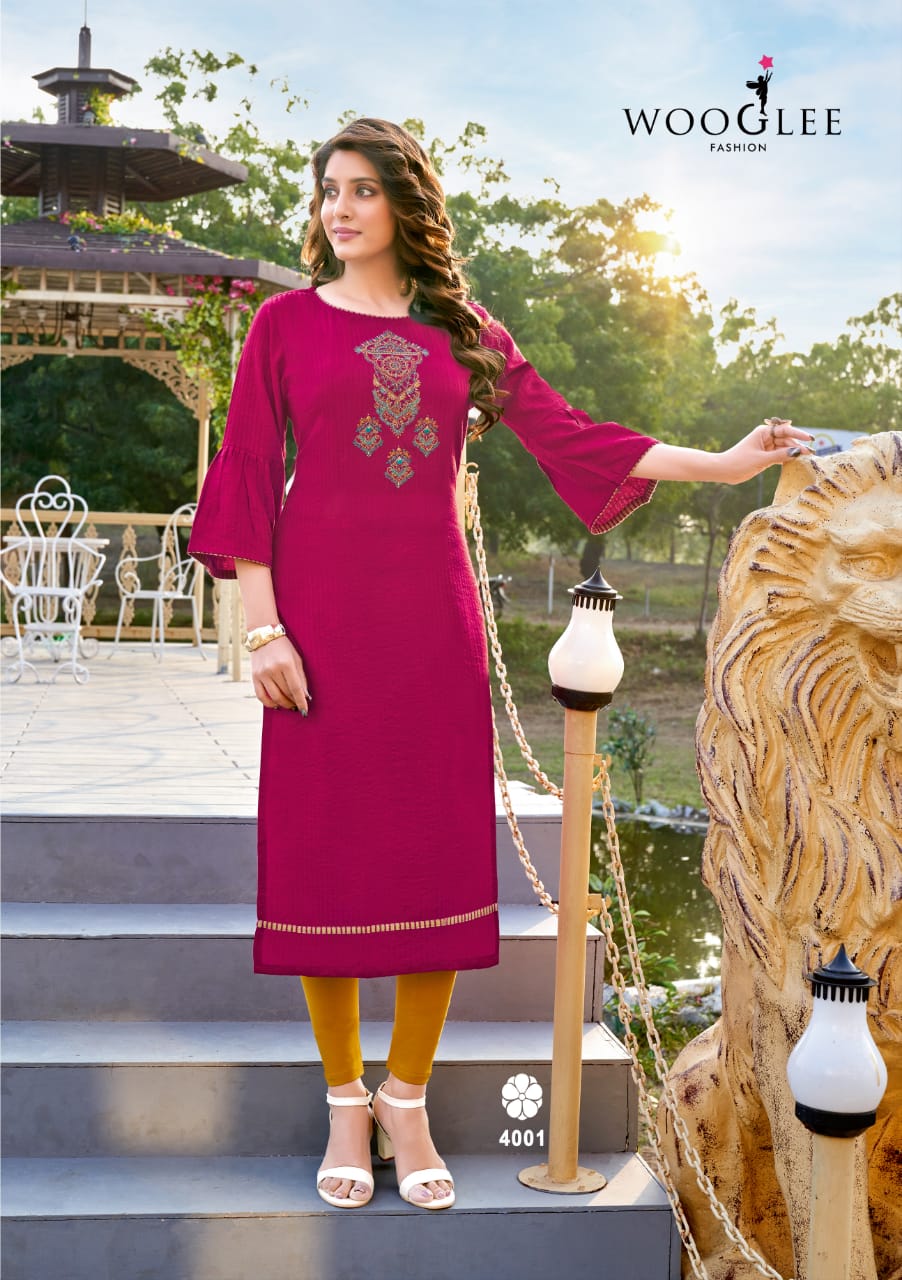 Wooglee Flora Fancy Designer Party Wear Designer Kurti Collection