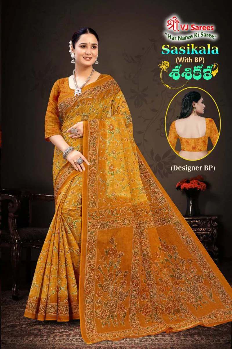 Sasikala Vol 01 By Vj Beautiful Cotton Printed Saree Best Wholesale Shop In Surat