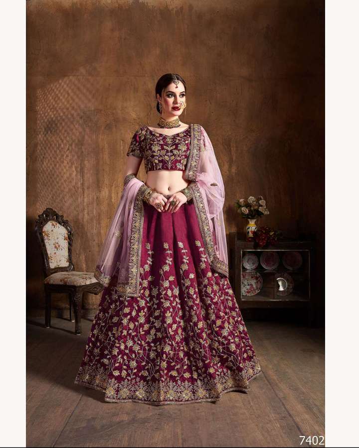 Latest Designer Wedding Wear Heavy Embroidery Work Lehenga Choli 
