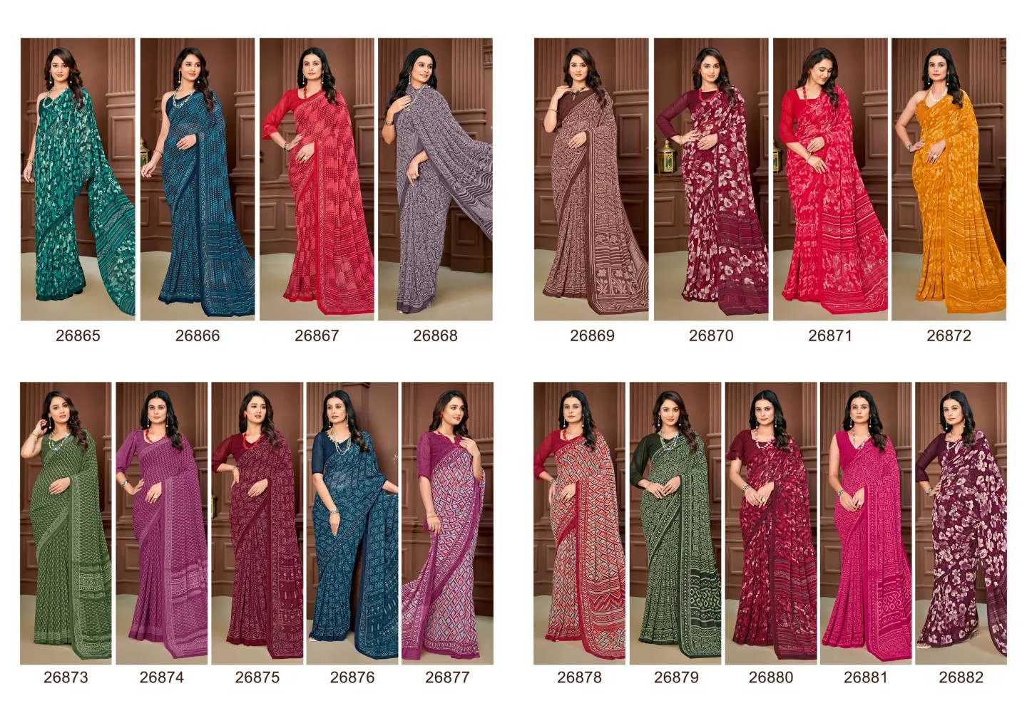 Stella Vol 18 By Bela Georgette Mill Print Saree Wholesalers In Delhi