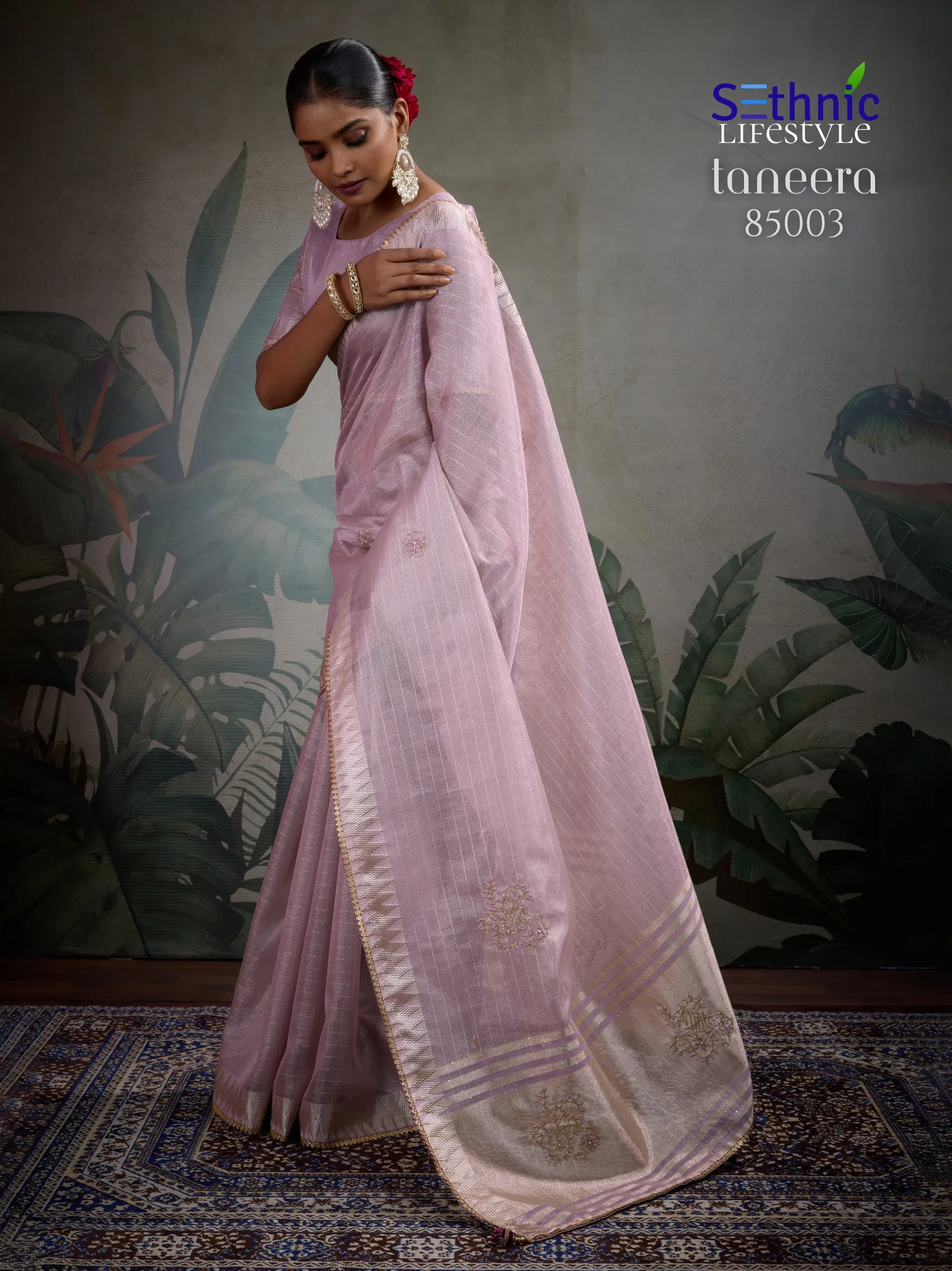 Taneera By Sethnic Linen Tissue With Weaving Saree Wholesalers In Delhi