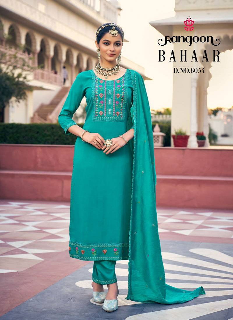 Bahaar By Rangoon Airjet Rayon Kurti Bottom With Dupatta Orders In India