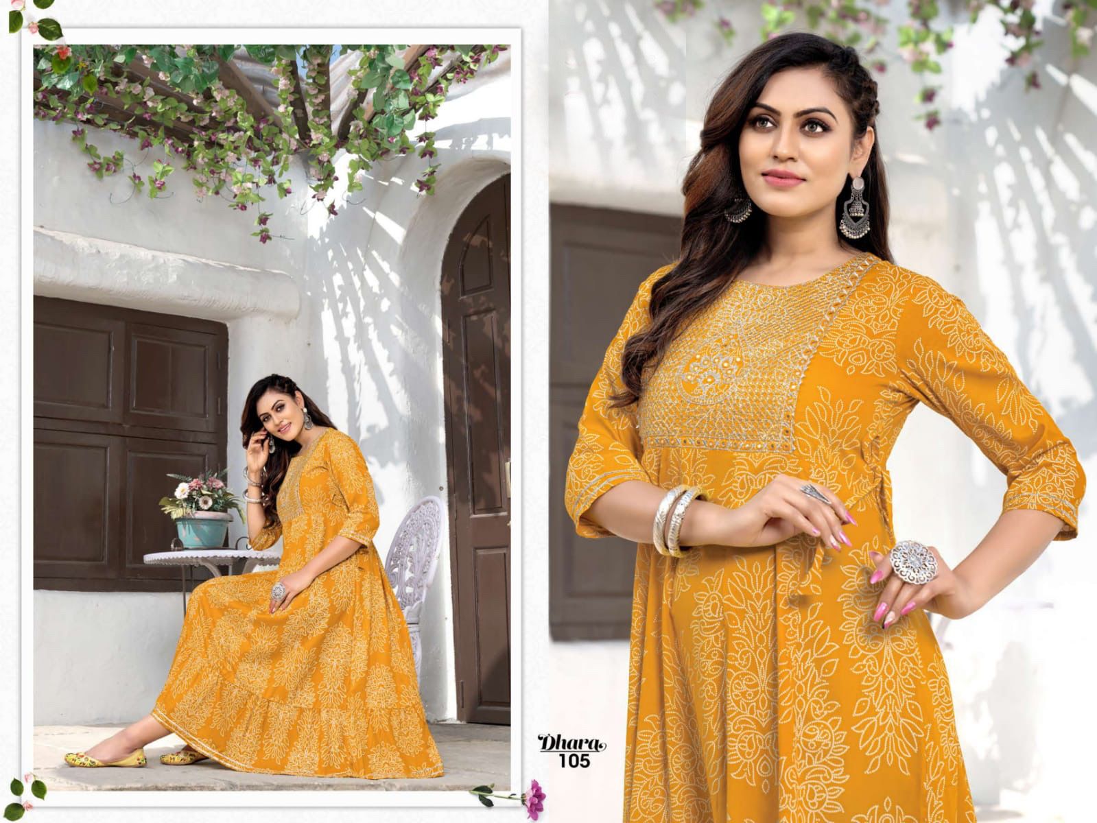 Dhara 101 New Designer Fancy Ethnic Wear Anarkali Kurti Collection