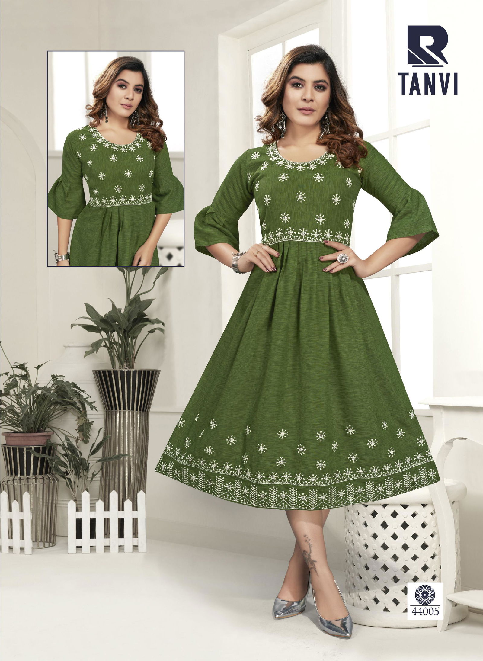 Raashi Tanvi Fancy Ethnic Wear Rayon Designer Anarkali Kurti Collection