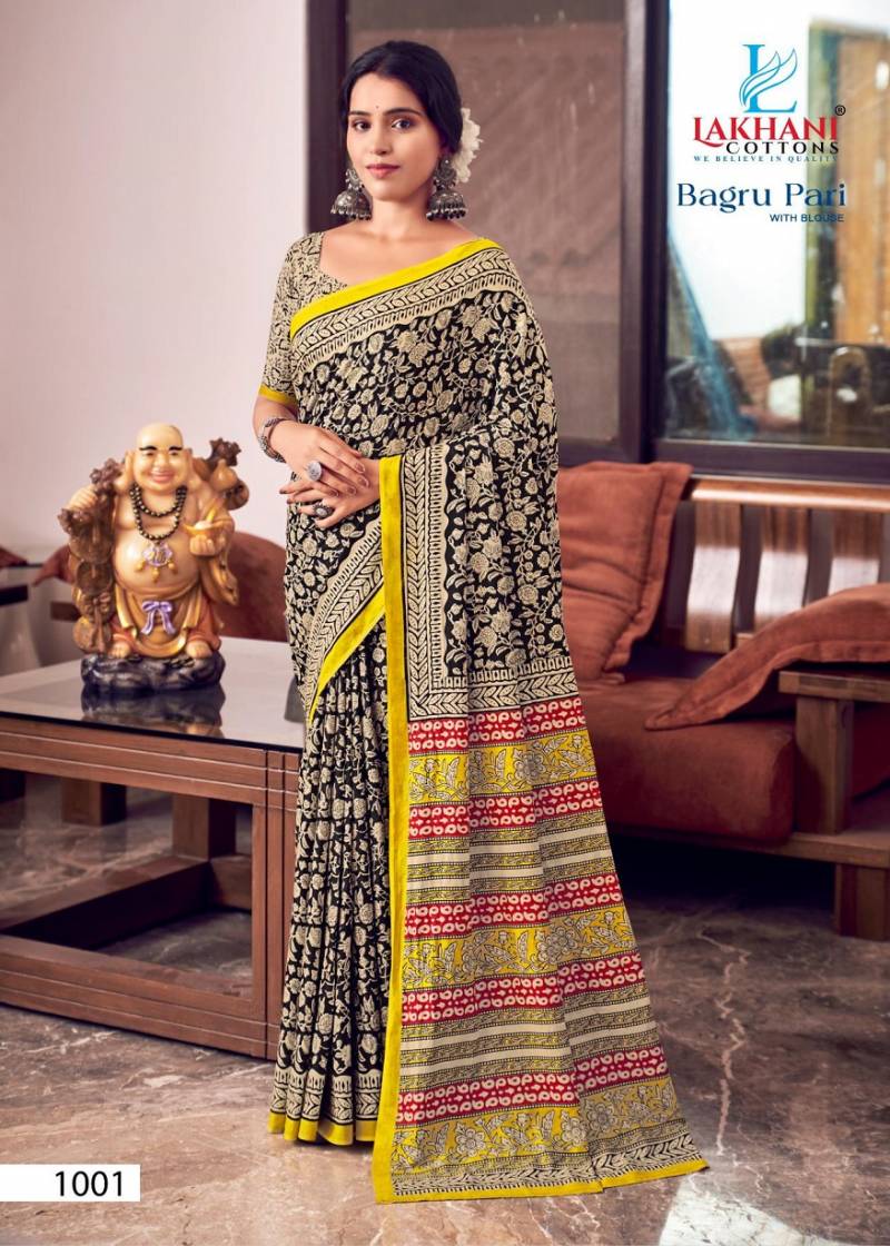 Bagru Pari Vol 1 By Lakhani Cotton Printed Fancy Saree Wholesale Online