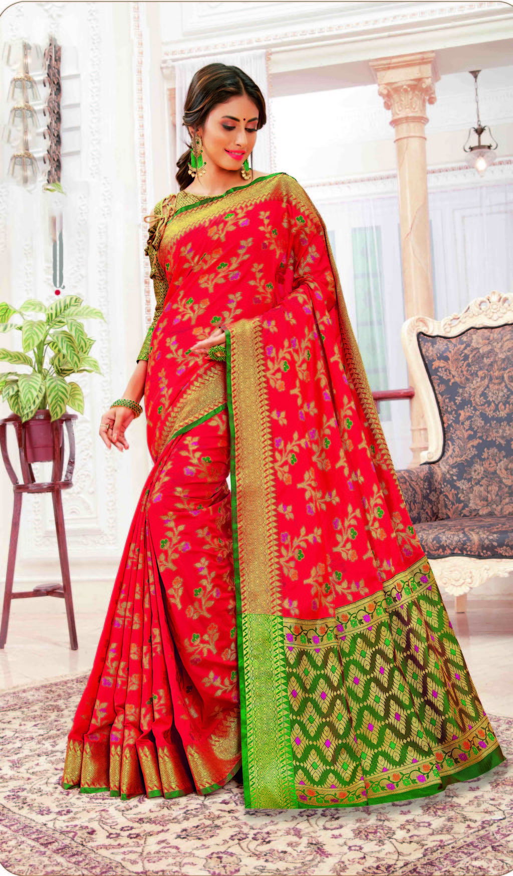 Sangam Purva Heavy Latest Designer Fancy Wedding Wear Banarsi Silk Printed Sarees Collection

