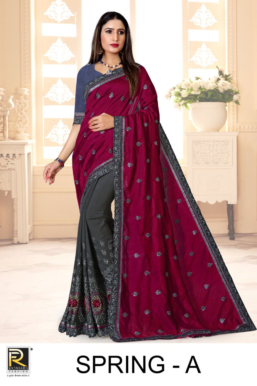 Ronisha Spring Art Silk Fancy Festive Wear Designer Saree Collection