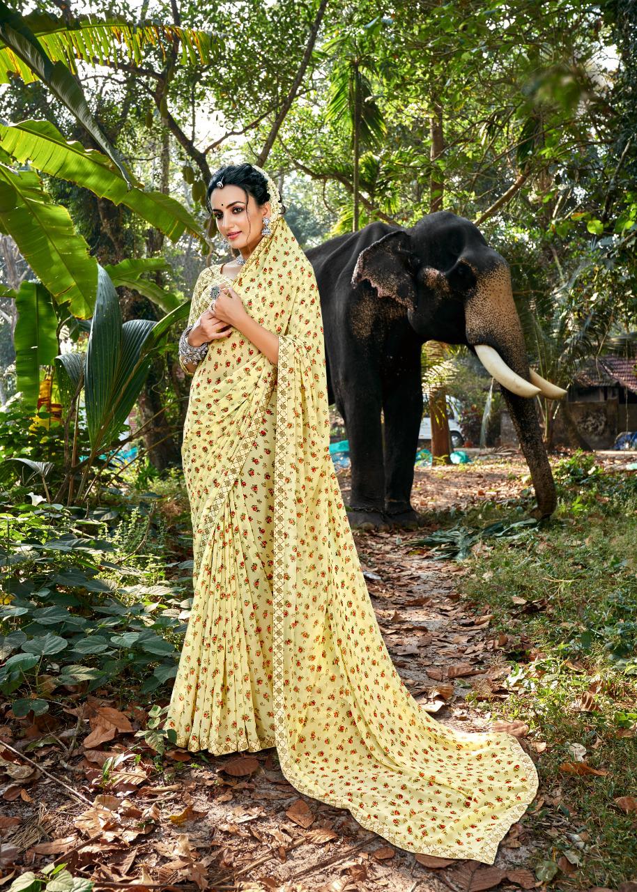 Kashvi Purva Silk Latest fancy Designer Casual Wear Printed Saree Collection
