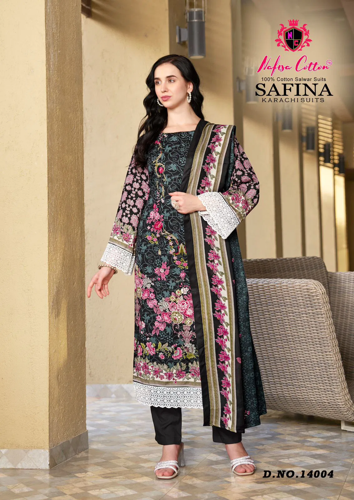 Safina Vol 14 By Nafisa Cotton Digital Printed Online Dress Material Wholesale