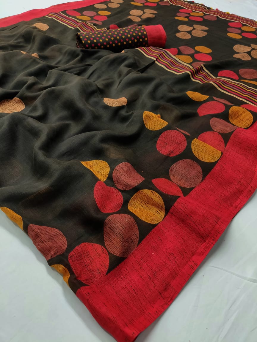 Lt New Collection Daily wear Linen Silk Saree Collection