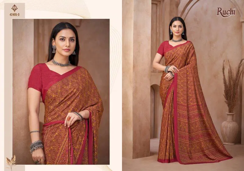 Vivanta Silk 44 By Ruchi Crepe Silk Saree Wholesale Price In Surat