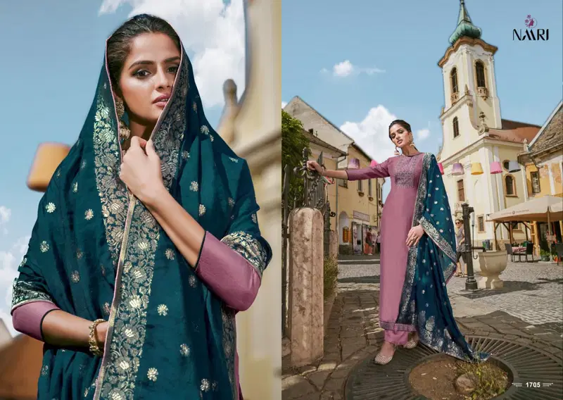 Naari Zeba 2 Fancy Festive Wear Silk With Embroidery Work Salwar Kameez Collection
