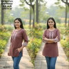Naisha K 413 Cotton Flax Embroidery Work Casual Wear Top Wholesale In India