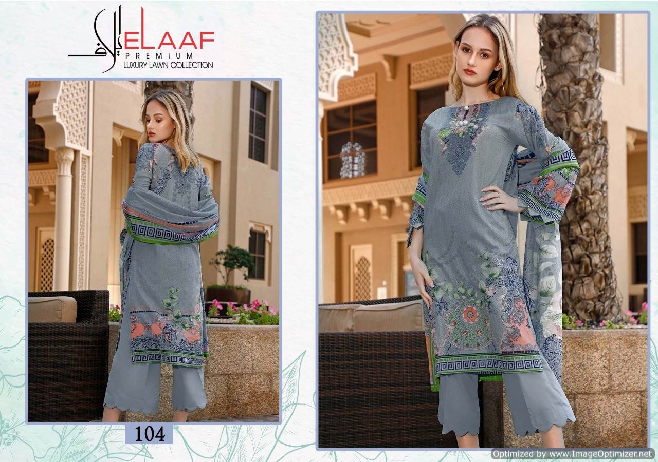 Elaaf Latest Designer Printed Karachi Cotton Dress Material Collection 