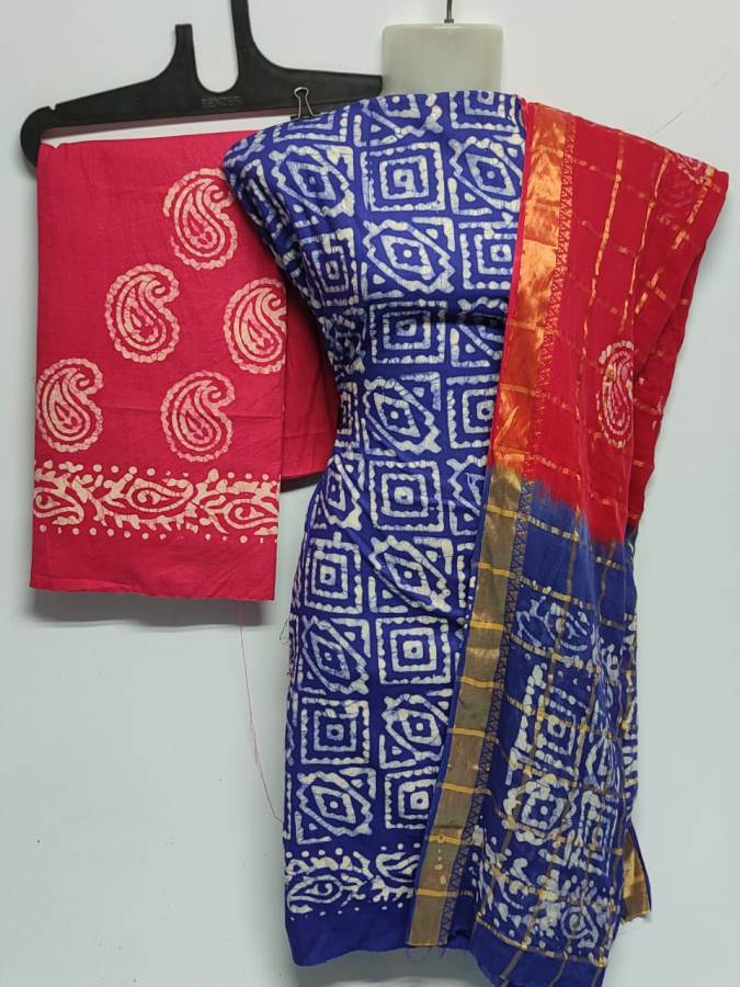 Latest Pure Cotton Bandhani Print Dress Material Collection 