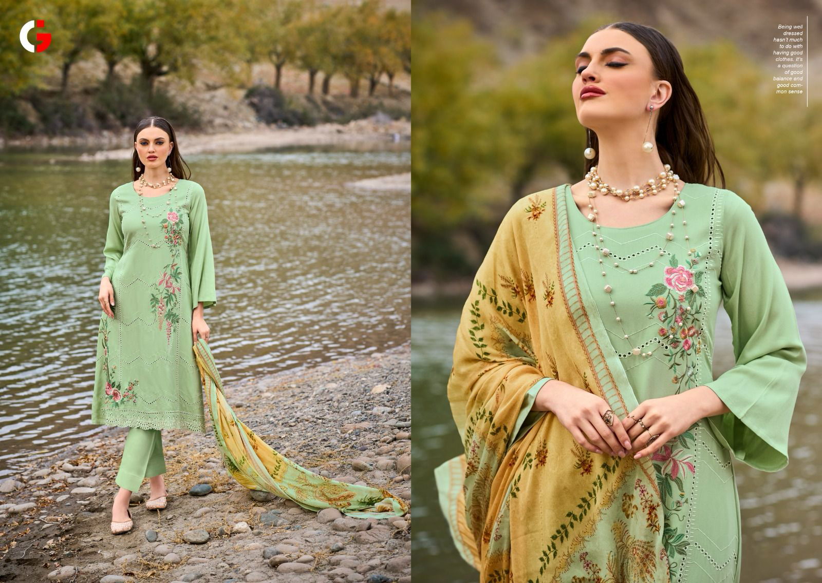 Mehtaab By Gull Jee Viscose Pashmina Kurti Bottom With Dupatta Dress Material Catalog