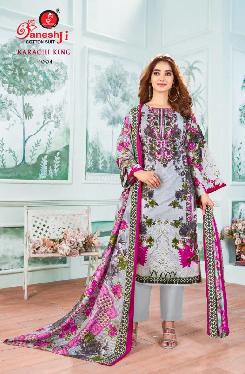Karachi King Vol 01 By Ganeshji Cotton Printed Dress Material Whlesale Price In Surat