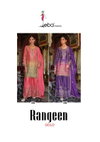 Rangeen Gold By Eba Heavy Chinon Printed Readymade Suits Exporters In India
