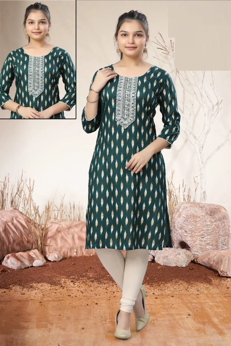 Basic Print Kurti Vol 2 Rayon Printed Kurti Wholesale Price In Surat