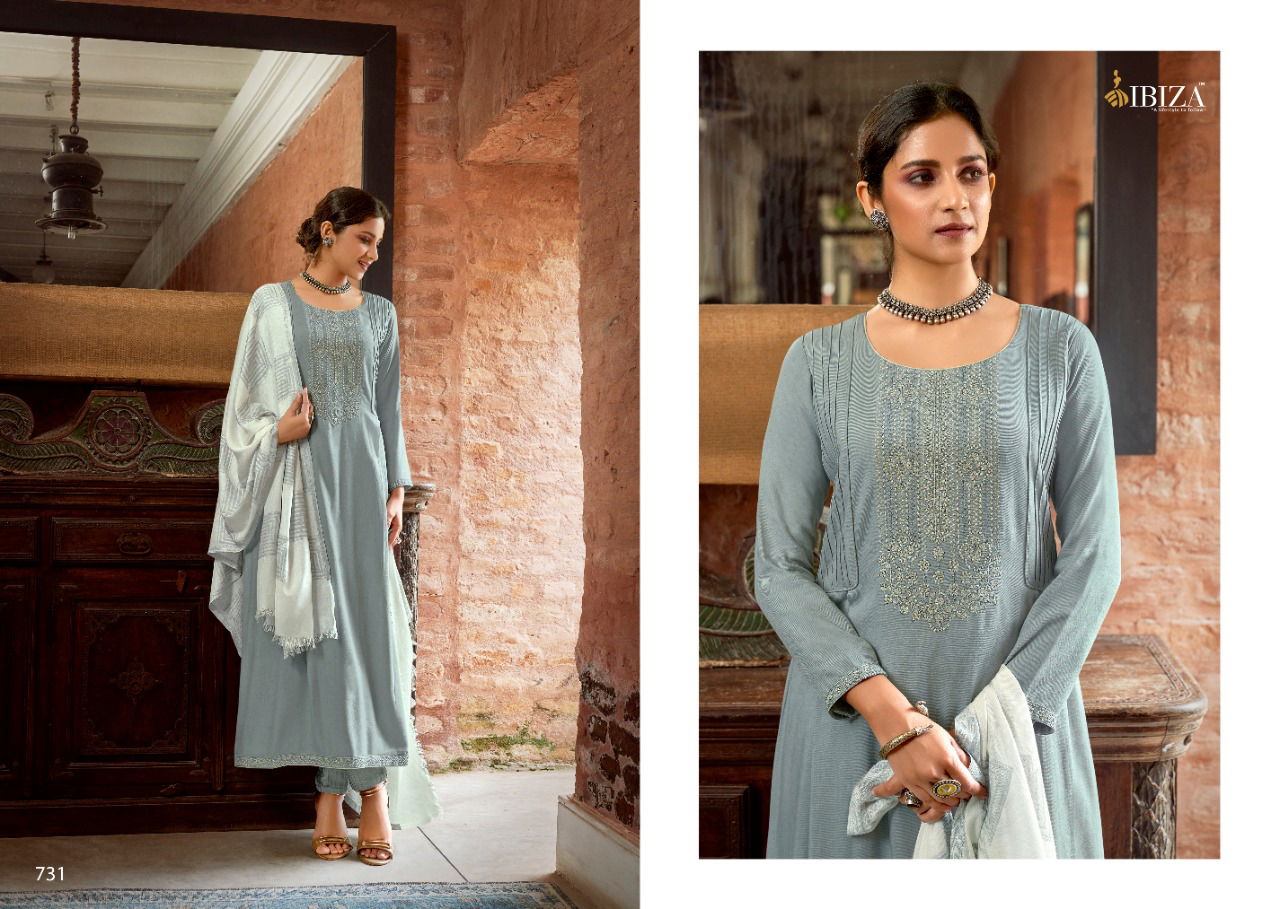 Ibiza Glamour New Collection Of Designer Casual Wear Pure Pashmina Embroidered Salwar Kameez Collection With Pure Jamawar Shawl Jacquard Dupatta 