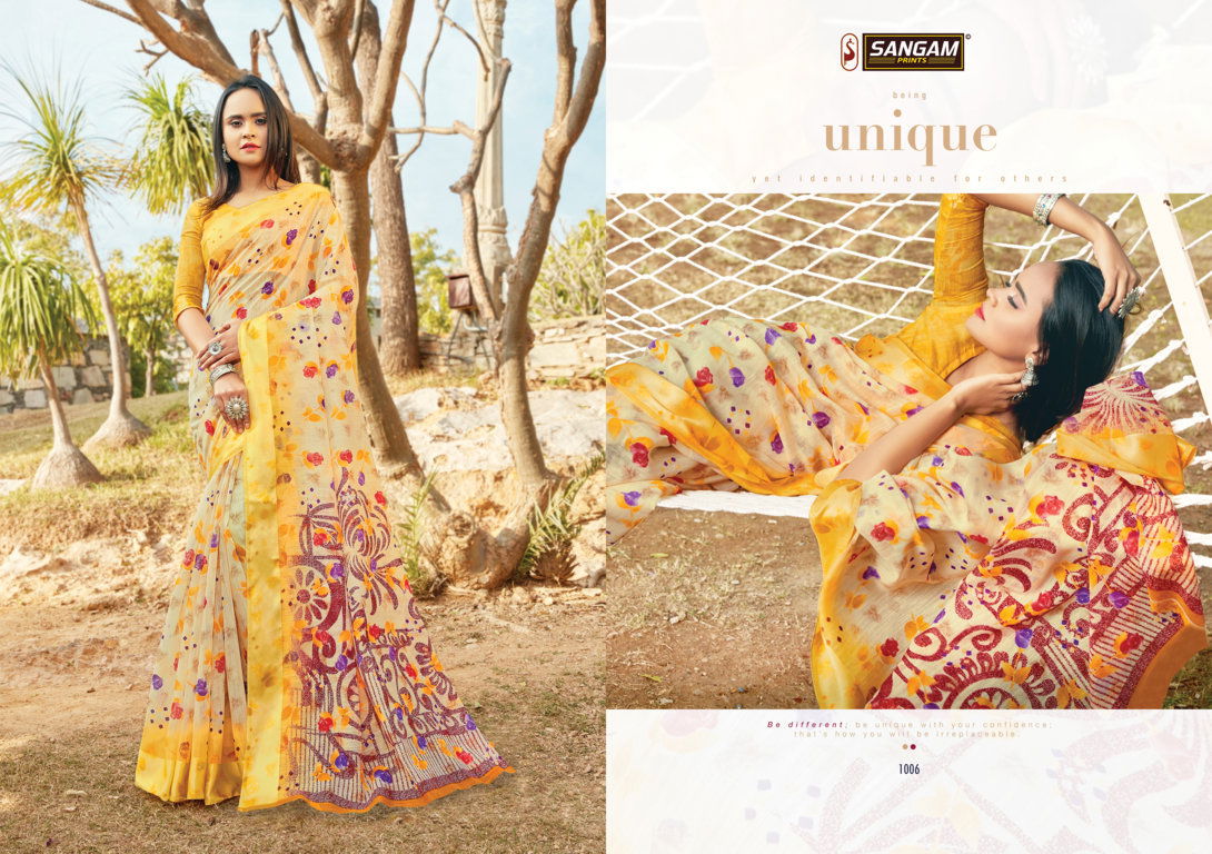 Sangam Kashmiri Cotton Latest Printed Casual Wear Designer Cotton saree Collection 