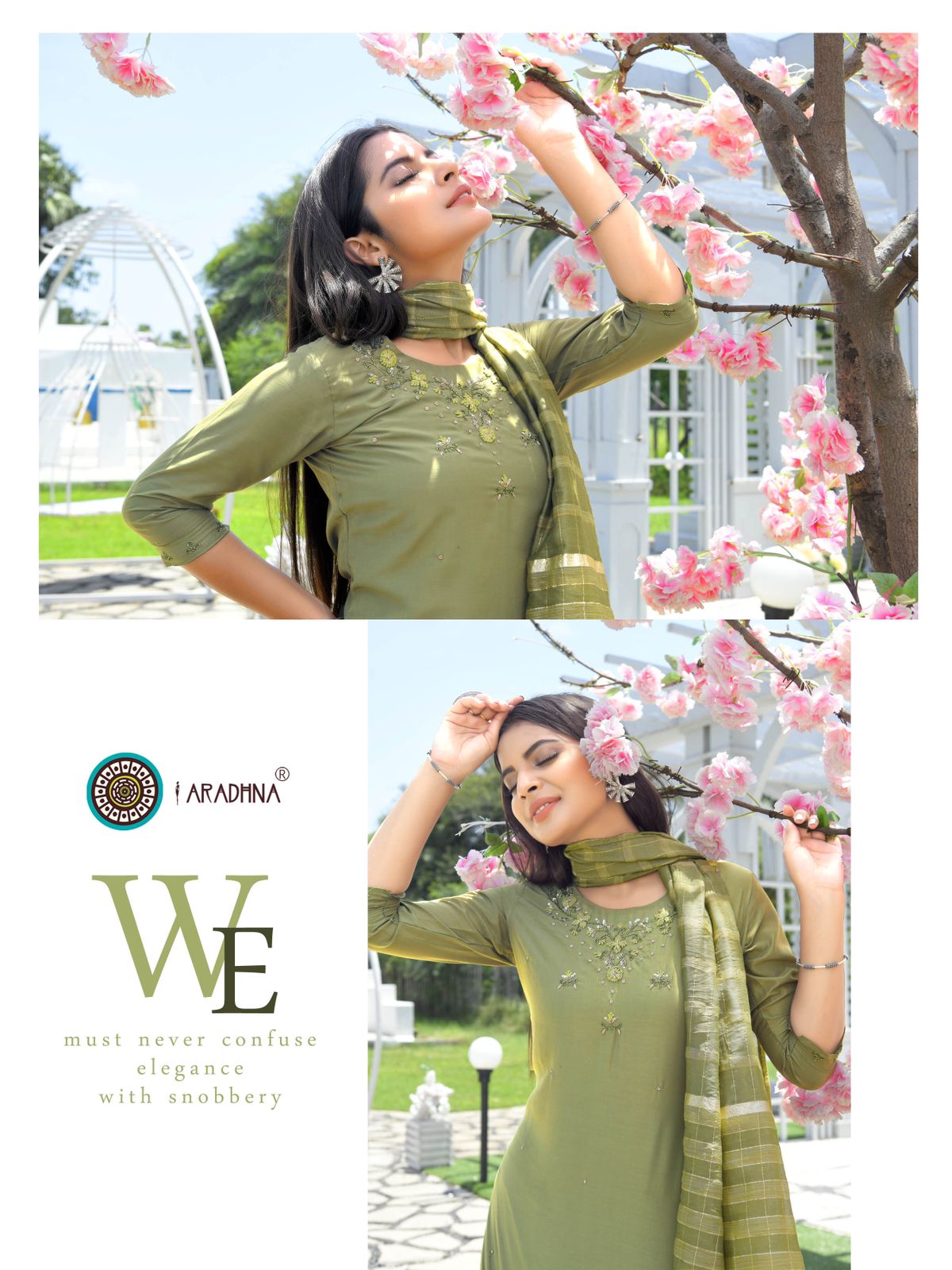 Aradhna Hand Work 2 Latest Designer Cotton Silk Festive Wear Ready Made Collection
