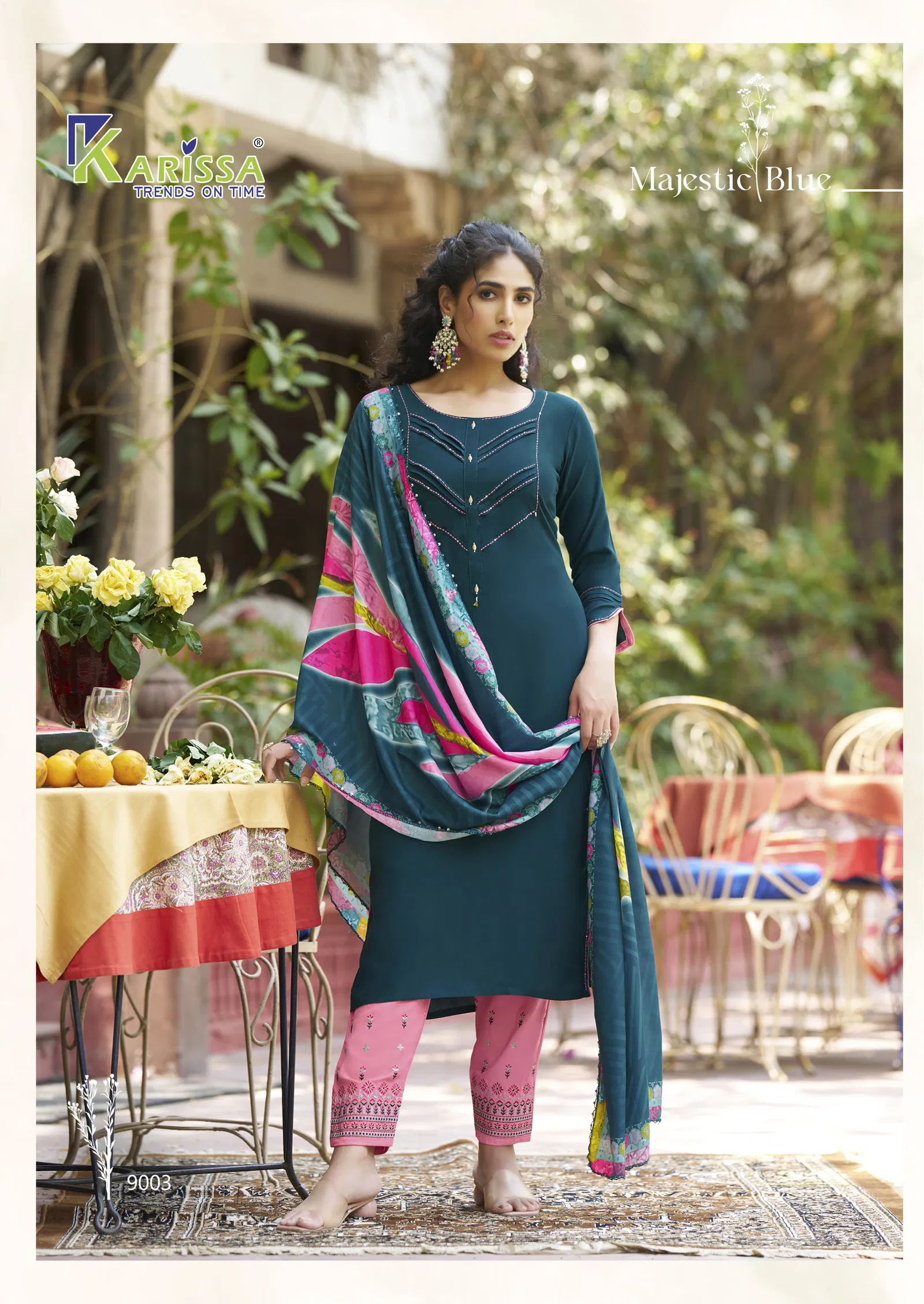 Vidisha Vol 9 By Karissa Rayon Designer Kurti With Bottom Dupatta Suppliers In India